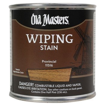 Old Masters 11516 Wiping Stain, Provincial, Liquid, 0.5 pt, Can