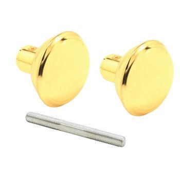 Prime-Line E 2297 Replacement Knob, 2-3/16 in Dia, Brass, Polished