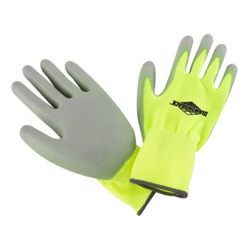 Diamondback PU6101 3-PAIR Touchscreen Hi Visibility Polyurethane Coated Palm Work Gloves, Yellow, Size: L