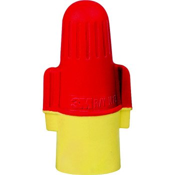 3M Performance Plus R/Y+ Wire Connector, 22 to 8 AWG Wire, Steel Contact, Red/Yellow