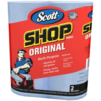 Scott 75040 Shop Towel, Paper, Blue