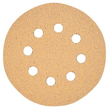 DeWALT DW4303 Sanding Disc, 5 in Dia, Coated, 120 Grit, Fine, Aluminum Oxide Abrasive, Paper Backing, 8-Hole