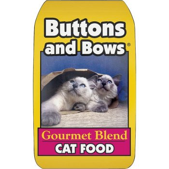 Buttons and Bows 10226 Cat Food, CHICKEN, TURKEY, SALMON AND OCEAN FISH Flavor, 18 lb Bag
