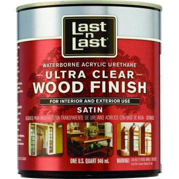 Last n Last 13104 Ultra Clear Wood Finish, Liquid, Ultra Clear, 1 qt, Can