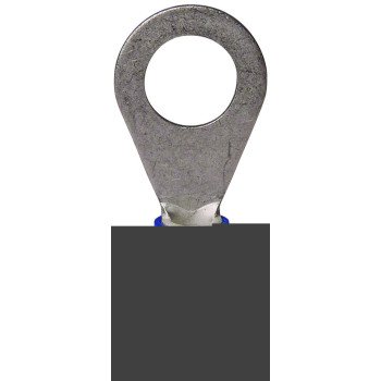 Gardner Bender 10-104 Ring Terminal, 600 V, 16 to 14 AWG Wire, #8 to 10 Stud, Vinyl Insulation, Copper Contact, Blue