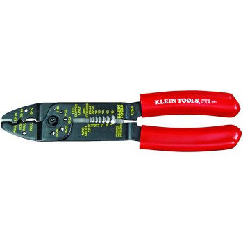 Klein Tools 1001 Electrician's Tool, 10 to 26 AWG Stranded, 8 to 22 AWG Solid Cutting Capacity, Cushion Grip Handle