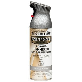 Rust-Oleum 271481 Enamel Spray Paint, Hammered, Antique Pewter, 12 oz, Can