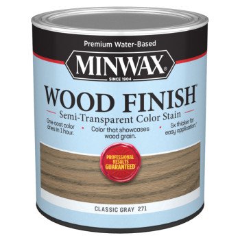 Minwax 108200000 Wood Stain, Semi-Transparent, Classic Gray, Liquid, 32 fl-oz