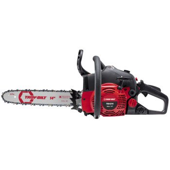 Troy-Bilt 41AY4214766 Chainsaw, Gas, 42 cc Engine Displacement, 2-Stroke, Air Cooled, Full Crank Engine, 14 in L Bar