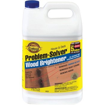 Cabot Problem-Solver 140.0008003.007 Wood Brightener, Liquid, Clear Blue, 1 gal