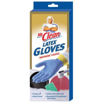 Spontex 11953 Protective Gloves, L, Natural Latex, Blue