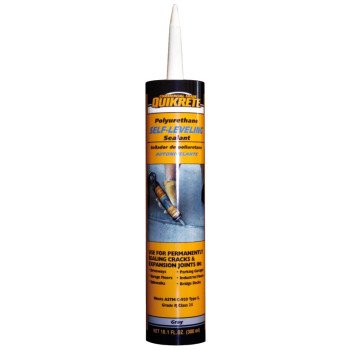 Quikrete 866012 Self-Leveling Sealant, Gray, 7 to 14 hr Curing, 40 to 85 deg F, 300 mL Tube