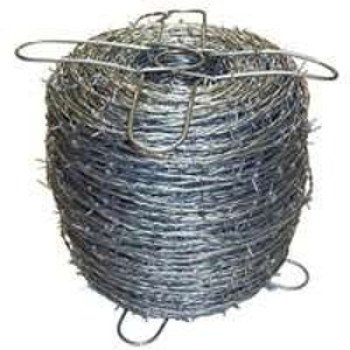 Bekaert 135137 Barbed Wire, 1320 ft L, 14, Flat Barb, 5 in Points Spacing