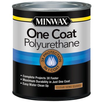 Minwax 356150000 Polyurethane, Semi-Gloss, Liquid, Clear, 1 qt