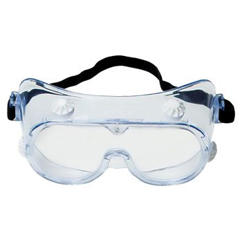 3M 40660-00000-10 Splash Goggles, Polycarbonate Lens, Clear Frame