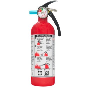 Kidde Home 466294MTL Fire Extinguisher, 2 lb Capacity, Sodium Bicarbonate, 5-B:C, B, C Class