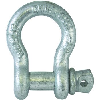 Fehr 1/2 Anchor Shackle, 1/2 in Trade, 1.5 ton Working Load, Commercial Grade, Steel, Galvanized