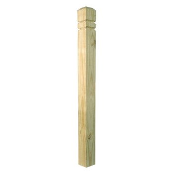 UFP 231685 Colonial Newel Post, 54 in L Nominal, 4 in W Nominal, 4 in Thick Nominal