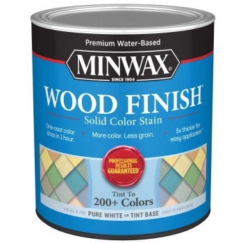 Minwax 108110000 Wood Stain, Solid Stain, Pure White Tint, Liquid, 32 fl-oz