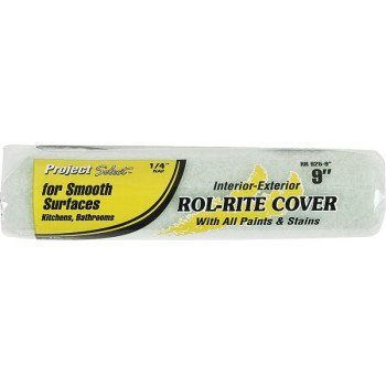 Linzer RR 925 Paint Roller Cover, 1/4 in Thick Nap, 9 in L, Knit Fabric Cover