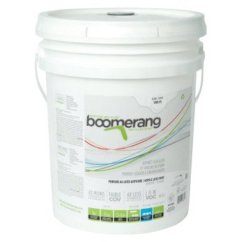 boomerang 5188-05L34 Latex Primer, Flat, White, 18.9 L, Pail