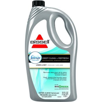 Bissell 22763 Carpet Cleaner, 52 oz, Bottle, Liquid, Characteristic, Pale Yellow