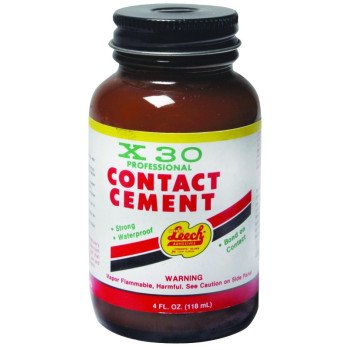 Leech Adhesives X-30 X30-74 Contact Cement, Clear, 4 oz Bottle
