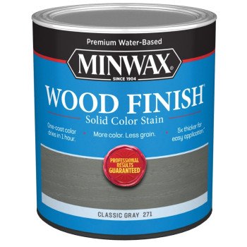 Minwax 108210000 Wood Stain, Solid Stain, Classic Gray, Liquid, 32 fl-oz
