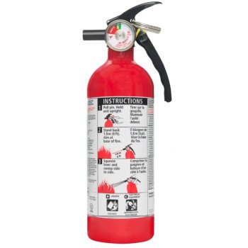 Kidde Home 466296MTL Fire Extinguisher, 2.5 lb Capacity, 1-A:10-B:C, A, B, C Class
