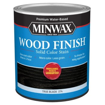 Minwax 108510000 Wood Stain, Solid Stain, True Black, Liquid, 32 fl-oz