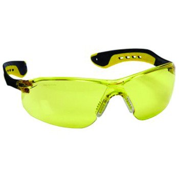 3M 47013-WV6 Safety Glasses, Anti-Fog, Anti-Scratch Lens, Black/Yellow Frame
