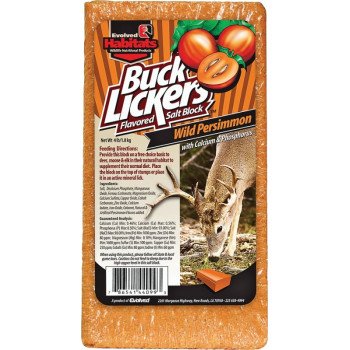 Evolved Habitats Buck Lickers EVO44099 Mineral Block, Persimmon Flavor, 4 lb