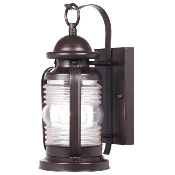 Westinghouse Weatherby Series 6230100 Wall Lantern, 120 V, Incandescent Lamp, Steel Fixture, Weathered Bronze Fixture