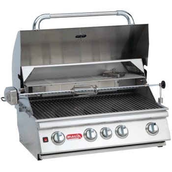Bull Angus 47629 Gas Grill Head, 75000 Btu, Natural Gas, 4-Burner, 210 sq-in Secondary Cooking Surface