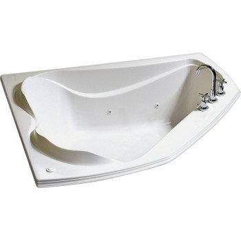 Maax Cocoon 6054 Series 102724-091-001 Bathtub, 38 to 76 gal, 59-3/4 in L, 53-7/8 in W, 21 in H, Corner Installation