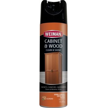 Weiman 596 Cabinet Wood Cleaner and Polish, 17 oz Can, Foam, Almond, White