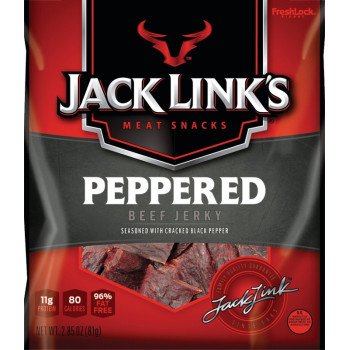 Jack Link's 10000007614 Snack, Jerky, Pepper, 2.85 oz