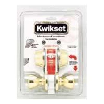 Kwikset 695T 3CP6ALRCSK6 Combination Lockset, Knob Handle, Tylo Design, Polished Brass, 3 Grade