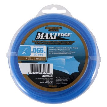 ARNOLD Maxi Edge WLM-65 Trimmer Line, 0.065 in Dia, 40 ft L, Polymer, Blue