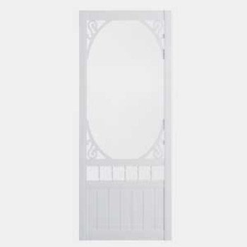 Colonial Elegance Deerglen DCC34-V Screen Door, 34 in W, 82 in H, Pine, Composite White