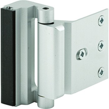 Defender Security U 10827 Blocker Entry Door Stop, 2-3/16 in L, 1-3/8 in W, Aluminum, Anodized Satin Nickel