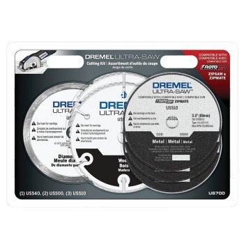 Dremel Ultra-Saw US700 Cutting Wheel Kit, 6-Piece, Carbide/Diamond