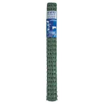Mutual Industries 14993-38-50 Safety Fence, 50 ft L, 3-1/2 x 1-3/4 in Mesh, Plastic, Green