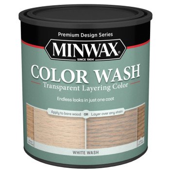 Minwax 618604444 Wood Stain, White, Liquid, 1 qt, Can