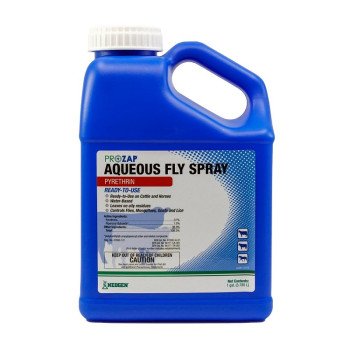 Prozap 1217010 Aqueous Fly Spray, Liquid, Clear, Mild, 1 gal