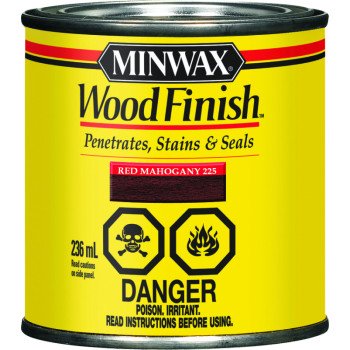 Minwax 225014444 Wood Stain, Red Mahogany, Liquid, 236 mL, Can