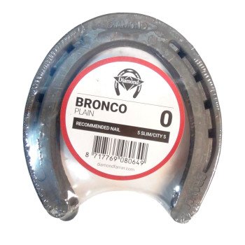Diamond Farrier 0PLAINPR Bronco Plain Horseshoe, 5/16 in Thick, 0, Steel