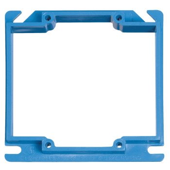 Carlon A420RR Electrical Box Cover, 4 in L, 4 in W, Square, PVC, Blue