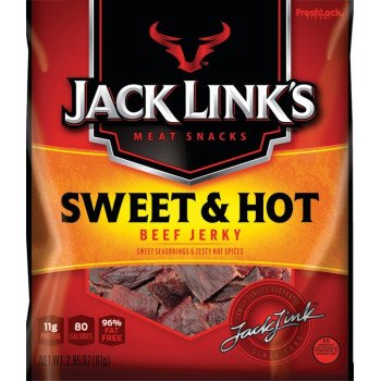 Jack Link's 10000007616 Snack, Jerky, Sweet, Hot, 2.85 oz