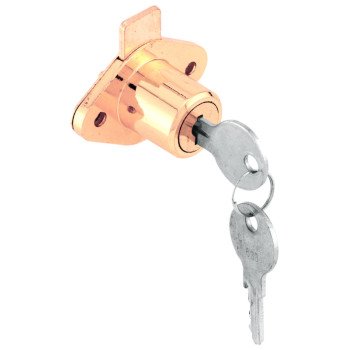 Defender Security U 9947KA Lock, Cam, Keyed Lock, Stainless Steel, Brass